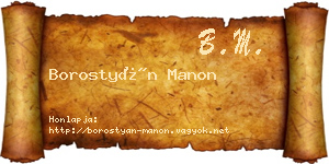 Borostyán Manon névjegykártya